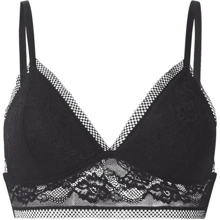 ESMARA Dames bralette met kant, zonder beugels (Zwart, S (36/38))