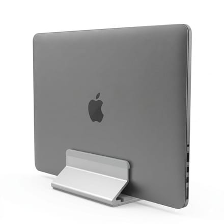 Mastersøn Verticale Laptop Standaard - Verstelbaar - Aluminium - Ruimtebesparend - Grijs