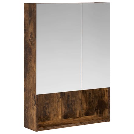 vidaXL - Badkamerspiegelkast - Rook - Eiken - 50 - x - 14,5 - x - 70 - cm - Bewerkt - hout