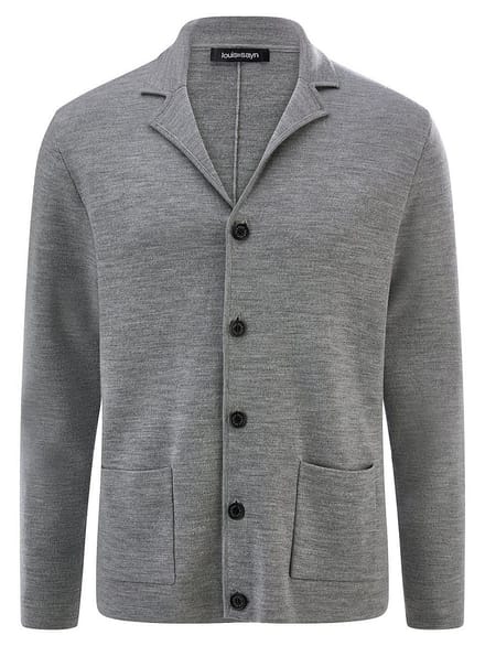 Tricotblazer reverskraag Van Louis Sayn grijs