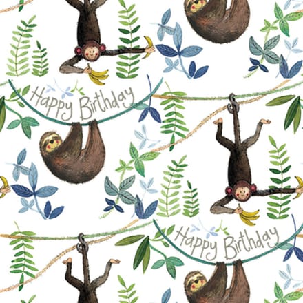Alex Clark JUNGLE BIRTHDAY FOLDED GIFTWRAP - Cadeauverpakking met labels Jungle