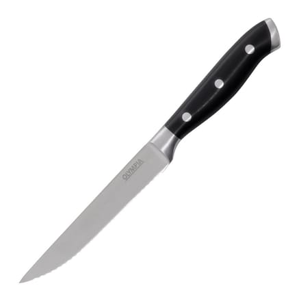 Olympia premium geklonken steakmessen met zwarte abs handvatten (set van 6)
