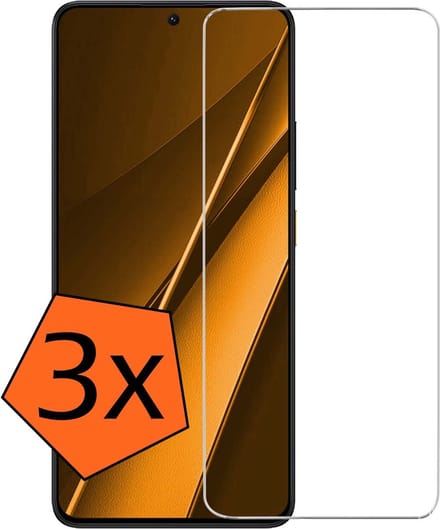 Screenprotector - 3 Stuks - Geschikt voor Xiaomi Poco X6 - Extra Sterk - Gehard Glas - Beschermglas - Tempered Glass - Screen Protector