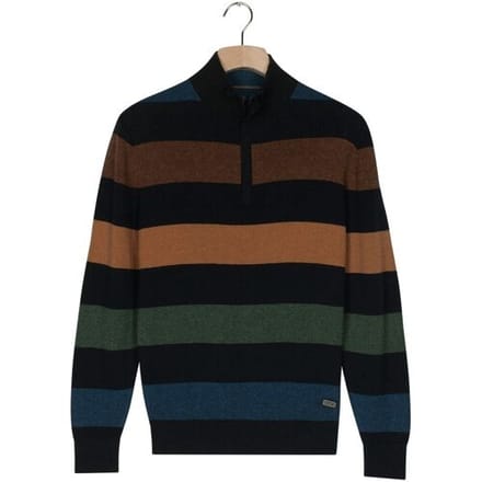 Baileys Trui Half Zip Allover Two Tone Multi Stripe Copper-Multi / male