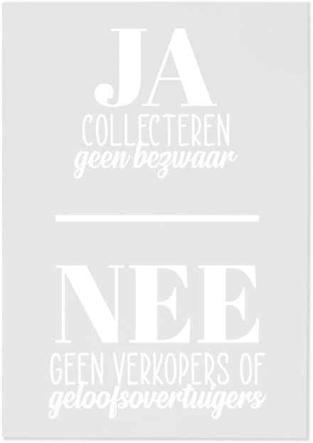 My Little Buddha - Ja Nee Sticker - Collecteren - Wit