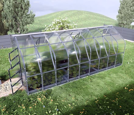 Polycarbonaat tuinkas 2,5x6m 15m² + 3 automatische dakramen - KLASIKA Standart
