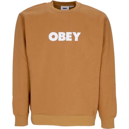 Bold Crew Premium Fleece herensweatshirt met ronde hals Brown Sugar
