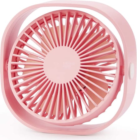 SmartDevil USB Ventilator - Tafelventilator Roze - Stille Mini Usb Fan - Bureau Ventilator - Bed Ventilator - Luchtkoeler - Klein, Stil en Geruisloos - 360º Kantelbaar - 3 Snelheden - Thuis - Kantoor - Reizen