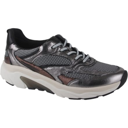 Gabor Rollingsoft Sneakers zilver Textiel - Dames