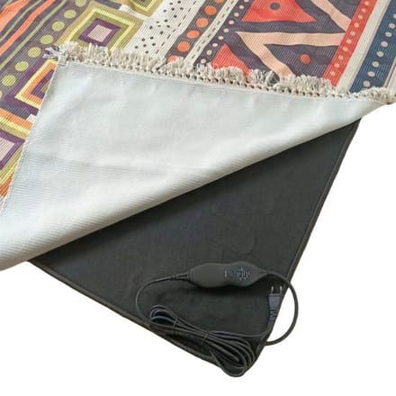 Karpet verwarming - vloerkleed verwarming - verwarmingsmat - 180 x 200 cm met controller - temperatuur instelbaar - timer functie - energiezuinig