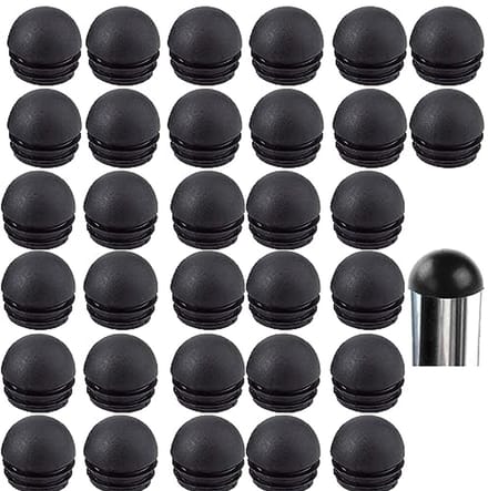 Ronde Eindkappen voor Stoelbuis - Zwart Rubber Bescherming (32 Stuks)