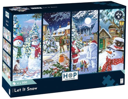 House of Puzzles (4x 500 stukjes) Let it Snow