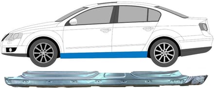 Volledige dorpel voor Volkswagen Passat B6 2005-2010 / Links