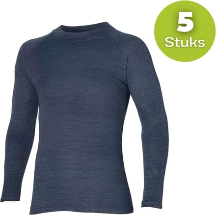Thermoshirt - Heren - Antraciet - M- Set van 5