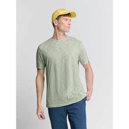 No Excess T-shirt Crewneck Multi Coloured Melange Stripes Green Größe: XL | Basic T-Shirts Outlet | Herren | Grün