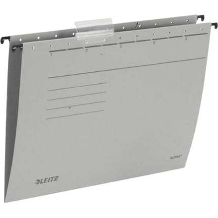Leitz Alpha hangmappen A4, grijs, zijopening, 5 stuks