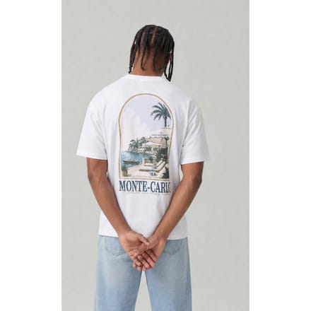 Wit Oversized T-shirt Met Monte Carlo Print | White | Size 2XL