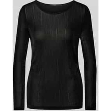 Shirt met lange mouwen in semi-transparant design