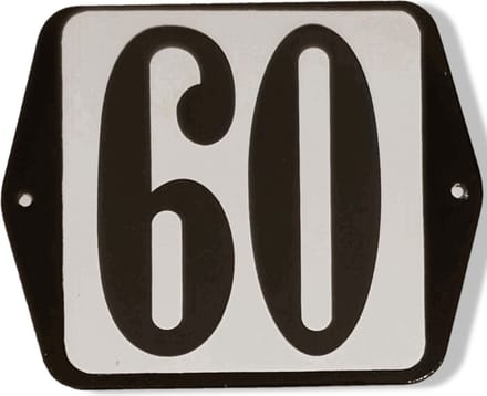 Huisnummer standaard nummer 60