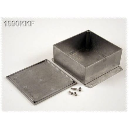 Hammond Electronics 1590KKFBK Universele behuizing 125 x 125 x 56 Aluminium Zwart 1 stuk(s)