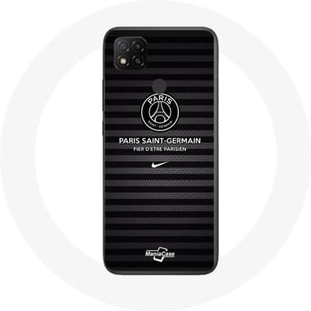 Coque - Maniacase - Xiaomi Redmi 9C - Souple - Noir - Paris Saint Germain PSG