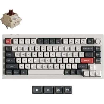 Keychron Q1 Ultra 75% 8K Wireless Tri-Mode - Gaming toetsenbord - Engels (US international) - Wit
