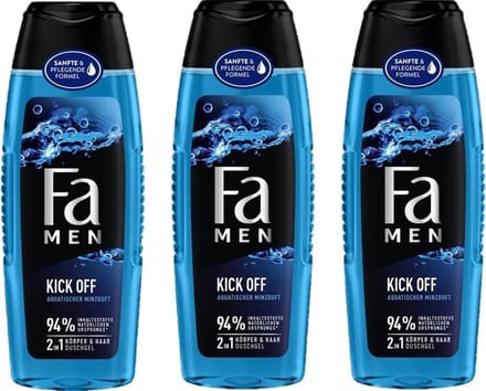 Fa Douchegel Men - Kick Off - Voordeelverpakking 3 x 250 ml