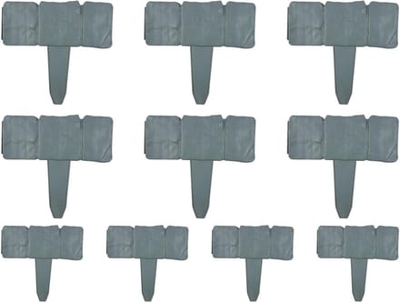 Bloembed Randafscheiding - Tuinrand Gazonrand - Tuin Zones Scheiden - Geen Graafwerk Nodig - 25x23 cm - Grijs