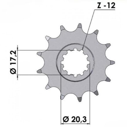 Pignon de sortie de boite Doppler pour Sherco 50 SM R 2013 à 2017 14x428 Neuf