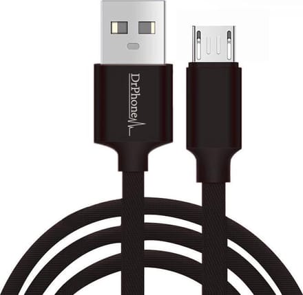 DrPhone Gold Label - Gevlochten Micro USB Oplaadkabel - Stevige Universele Oplaadkabel - Voor Apparaten met Micro USB