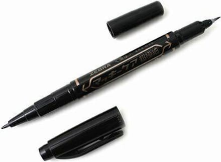 Zebra Mackee Care Double-Sided Marker Pen - Extra Fine Point - Zwart