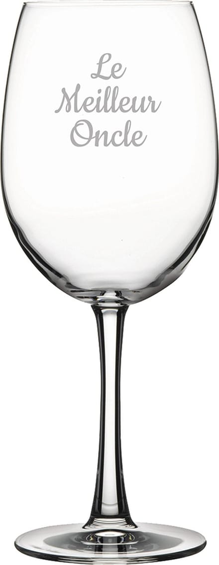 Rode wijnglas gegraveerd - 46cl - Le Meilleur Oncle