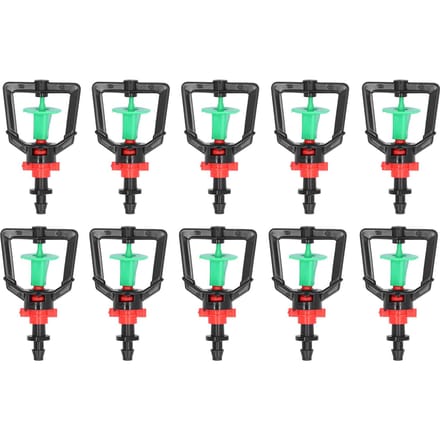 10 Set Roterende G Type Micro Sproeier Planten Besproeier Refractie Sproeikop voor Kas black