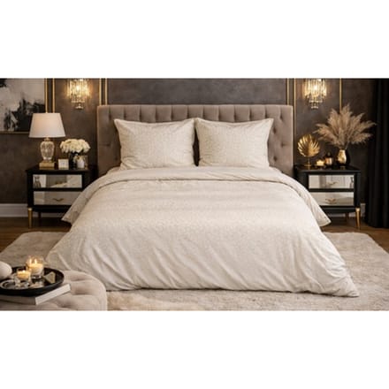 Hotelstijl dekbedovertrekset: Zippy lichtbeige / 260 x 240