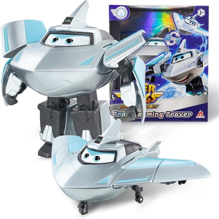 Super Wings 5 Inch Transformeerbare Traver Verandert van Vliegtuig naar Robot in 10 Stappen Vervorming Actiefiguren Kinderspeelgoed Cadeau