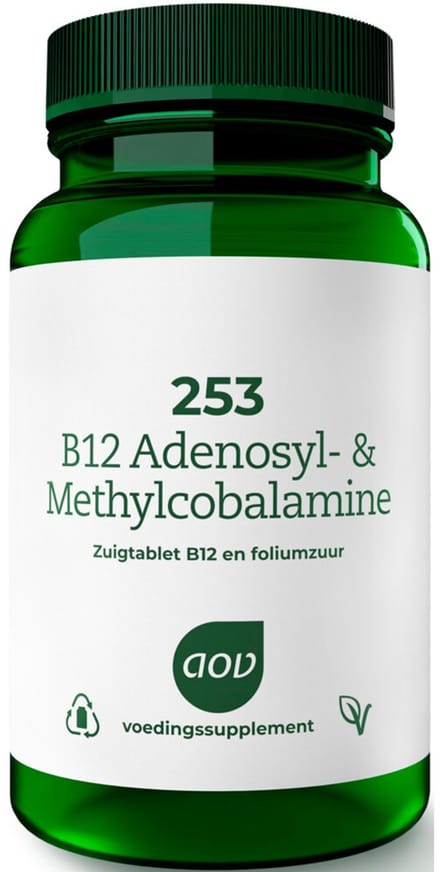 AOV - 253 B12 Adenosyl- & Methylcobalamine - 2 x 60 zuigtabletten - Voordeelverpakking