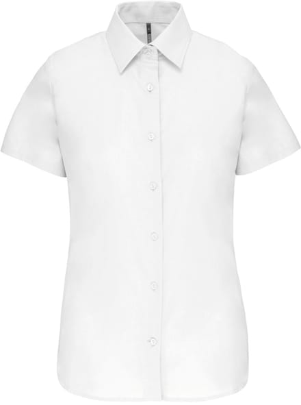 Kariban Dames Oxford blouse korte mouwen K536 - White - M