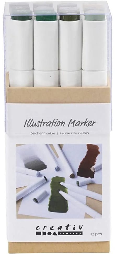 CC Alcoholmarker Natuurlijke Kleuren, 12 stuk