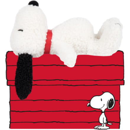 Snoopy knuffel in cadeaubox, formaat 17 cm, kleur creme