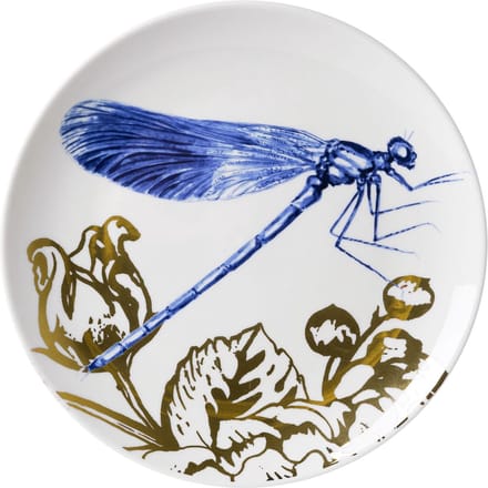 Heinen Delfts Blauw - Wandbord Insecten - Libelle - Keramiek - 20 cm