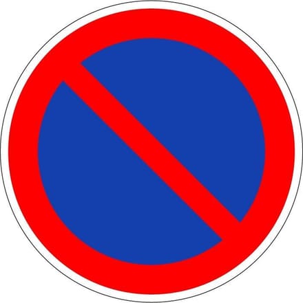 Verboden te parkeren bord - kunststof - E1 400 mm