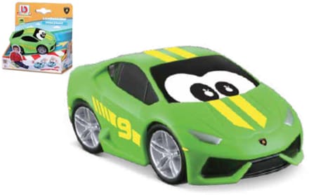BB Junior Lamborghini Huracan Coupe - Push & Race - 3 inch - Groen/geel