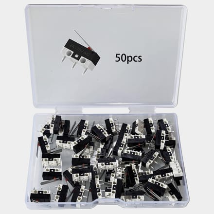 Dailygoods - 50 Stuks Mini-Microschakelaars voor Elektronische Toepassingen