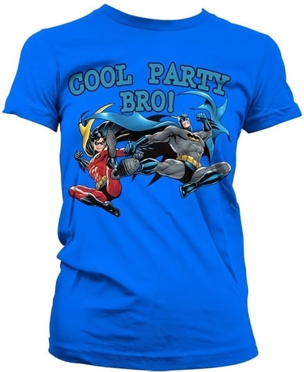 Batman Cool Party Bro! Girly T-shirt voor dames, blauw