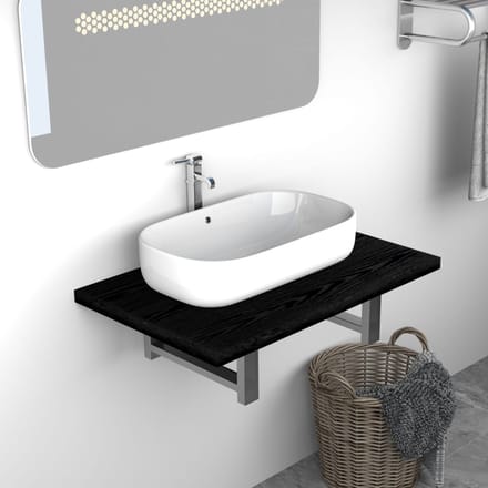 vidaXL - Badkamermeubel - 60x40x16,3 - cm - zwart