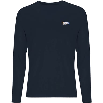 Back To The Future Varsity Men's Long Sleeve T-Shirt - Navy - L