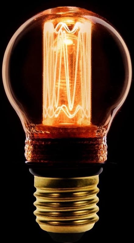 ETH Led kooldraad kogel E27 2.3w/9w 2000k goud dimbaar 65L