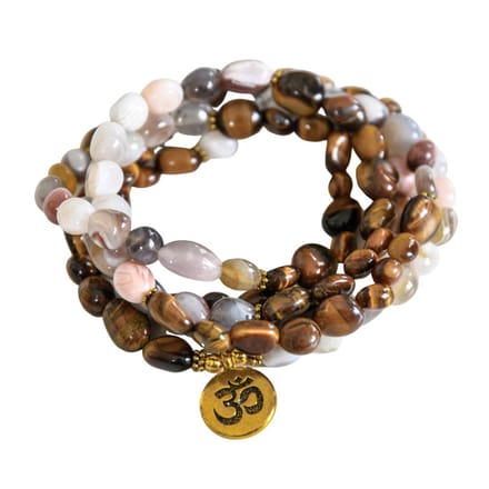 Marama - Mala armband Agaat Ohm - elastisch - edelsteen agaat - damesarmband - cadeautje voor haar
