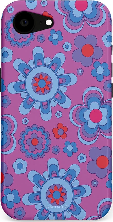 Casetastic hoesje geschikt voor Apple iPhone 16e / Apple iPhone 17e - MagSafe - Dubbellaagse bescherming - Retro relax - Fashion Case - Lavendel Lichtblauw