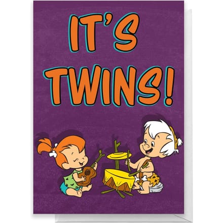 Flintstones It's Twins Greetings Card - Giant Card